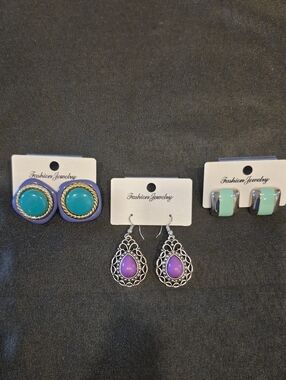 Set Of 3 Fashion Jewelry Earrings